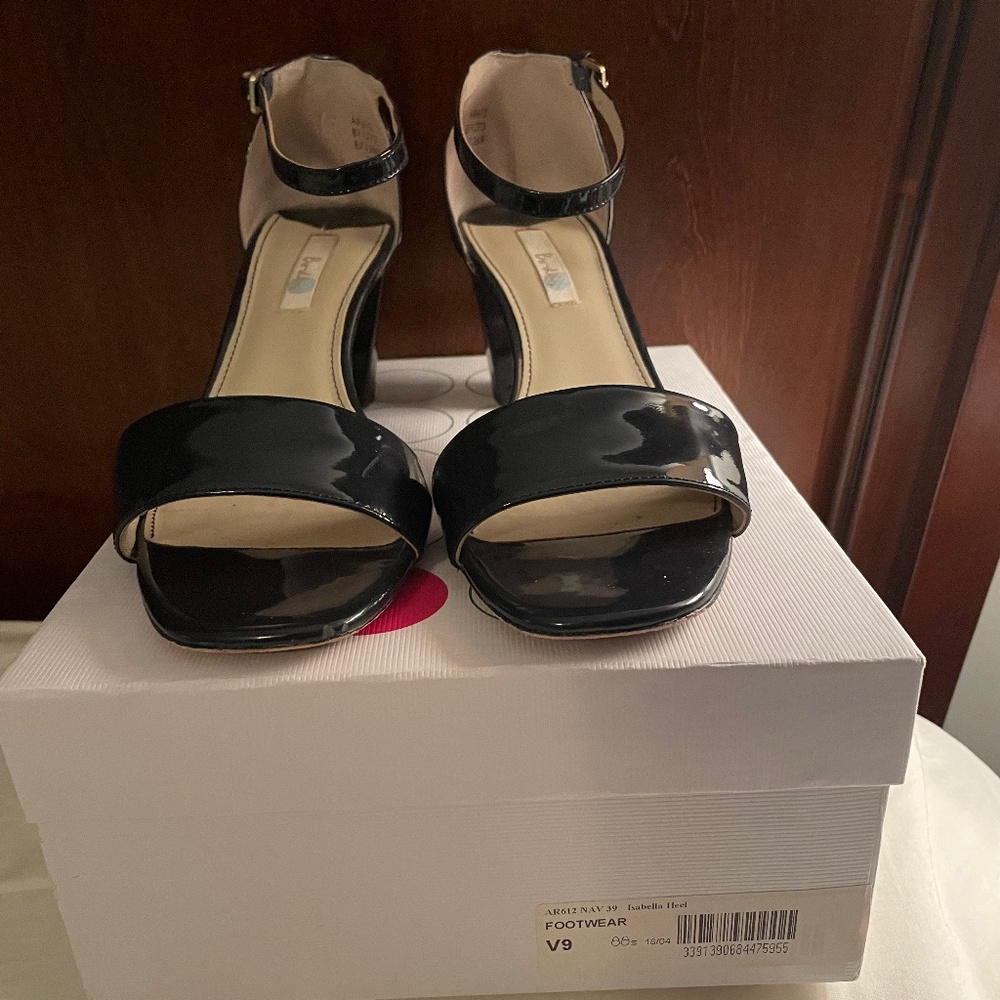 Boden Isabella Ankle Strap Heels Navy Size 39